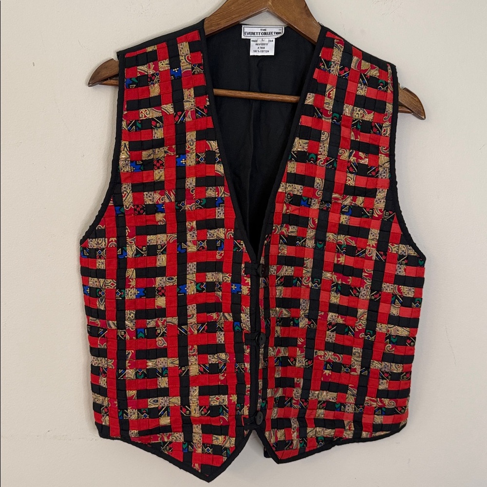 The Everett Collection Patchwork Cotton Vest Bold… - image 1